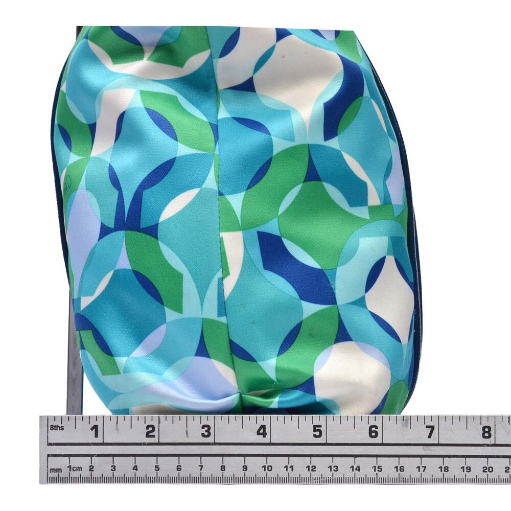 Coach Teal Blue Green Geometric Shoulder Tote - Picture 13 of 16